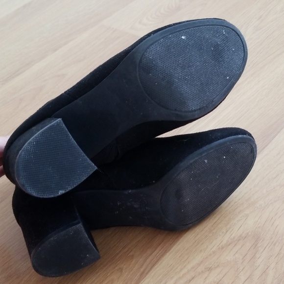 Black Suede Ankle Booties - Picture 5 of 7